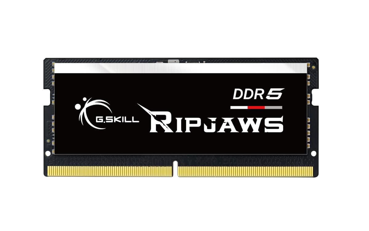 G.SKILL Ripjaws DDR5 SO-DIMM Serie DDR5 RAM 32GB (1x32GB) 5600MT/s CL46-45-45-89 1.10V Unbuffered Non-ECC Memoria para Notebook/Laptop SO-DIMM (F5-5600S4645A32GX1-RS)