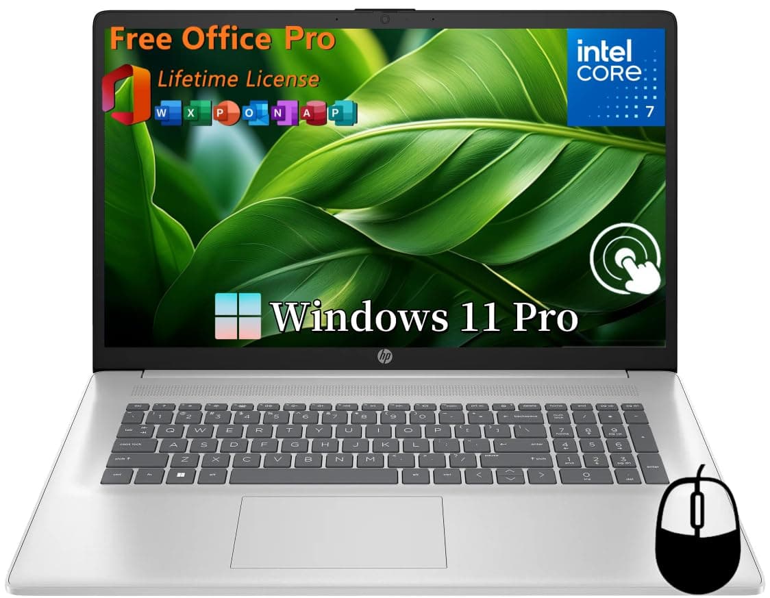 HP 17.3" Touch Laptop 17-cn4065cl, Core 7, 64GB RAM, 2TB SSD, Windows 11 Pro + Office Pro Lifetime