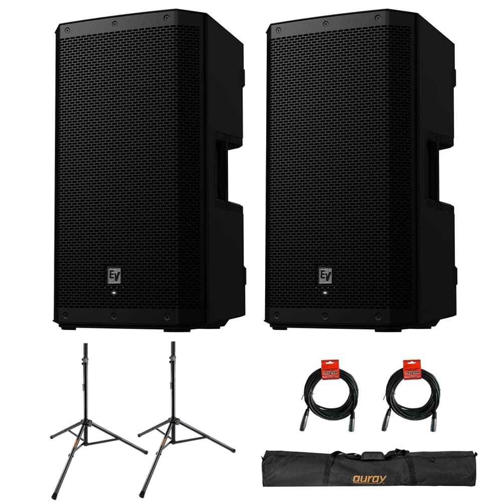 Bundle Electro-Voice ZLX-12P-G2 12" 2-vías 1000W Bluetooth (par) + soportes y cables F.01U.385.525