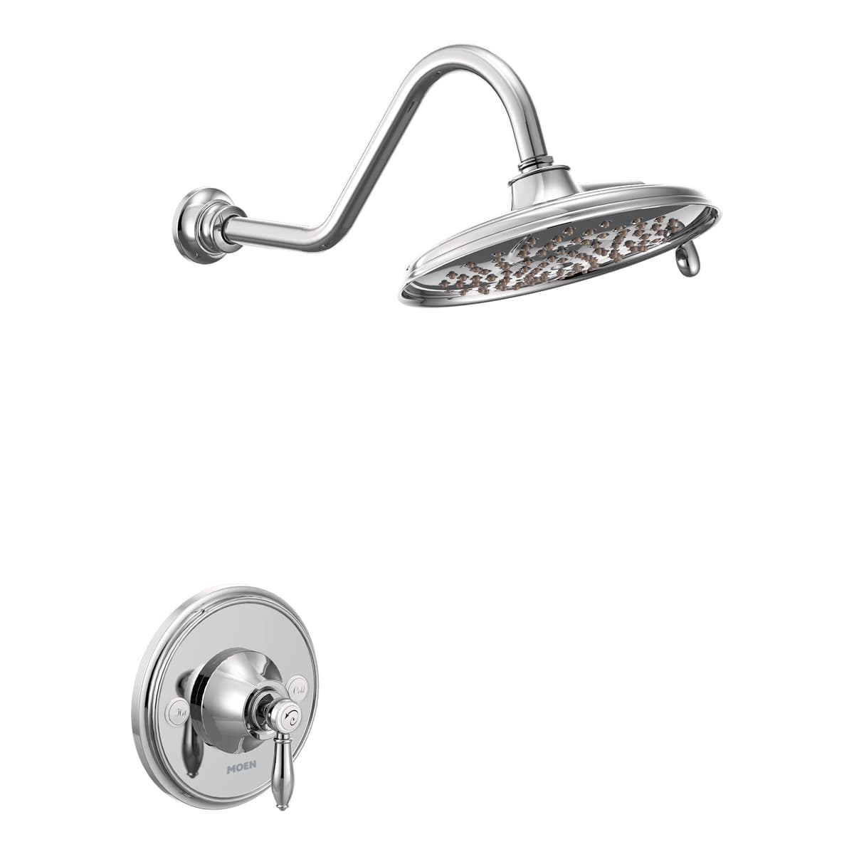 Moen TS32102 Weymouth Posi-Temp Shower Trim Kit, 9" 2-Spray Eco-Performance Rainshower, Cromo TS32102EP