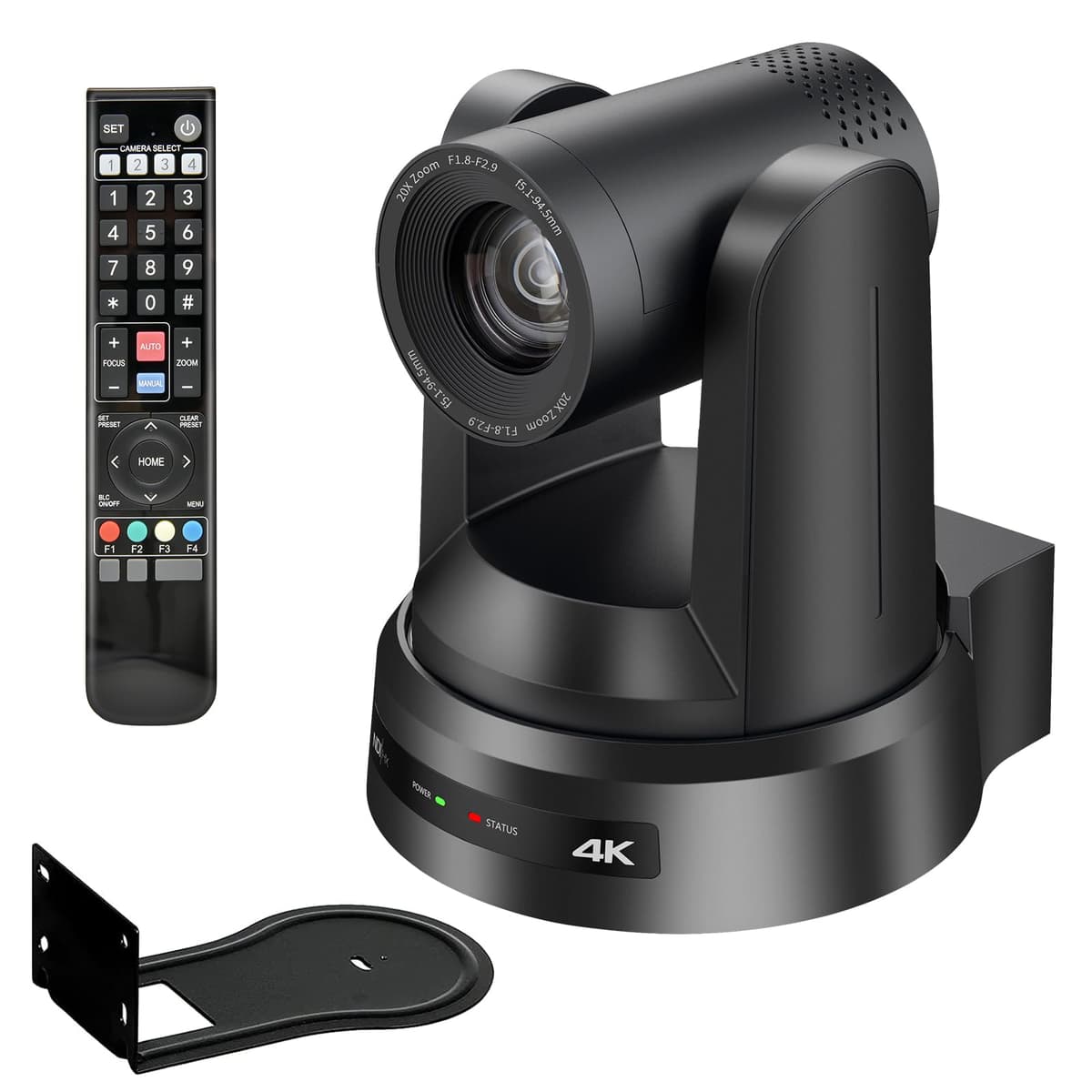 HCSTVCON Cámara PTZ 4K con Autoseguimiento AI USB 3.0/3G-SDI/LAN HDMI PTZ Zoom Óptico 20X + Zoom Digital 16X con PoE para Transmisión en Vivo (Iglesia, OBS, Facebook, YouTube) HC-HD690A