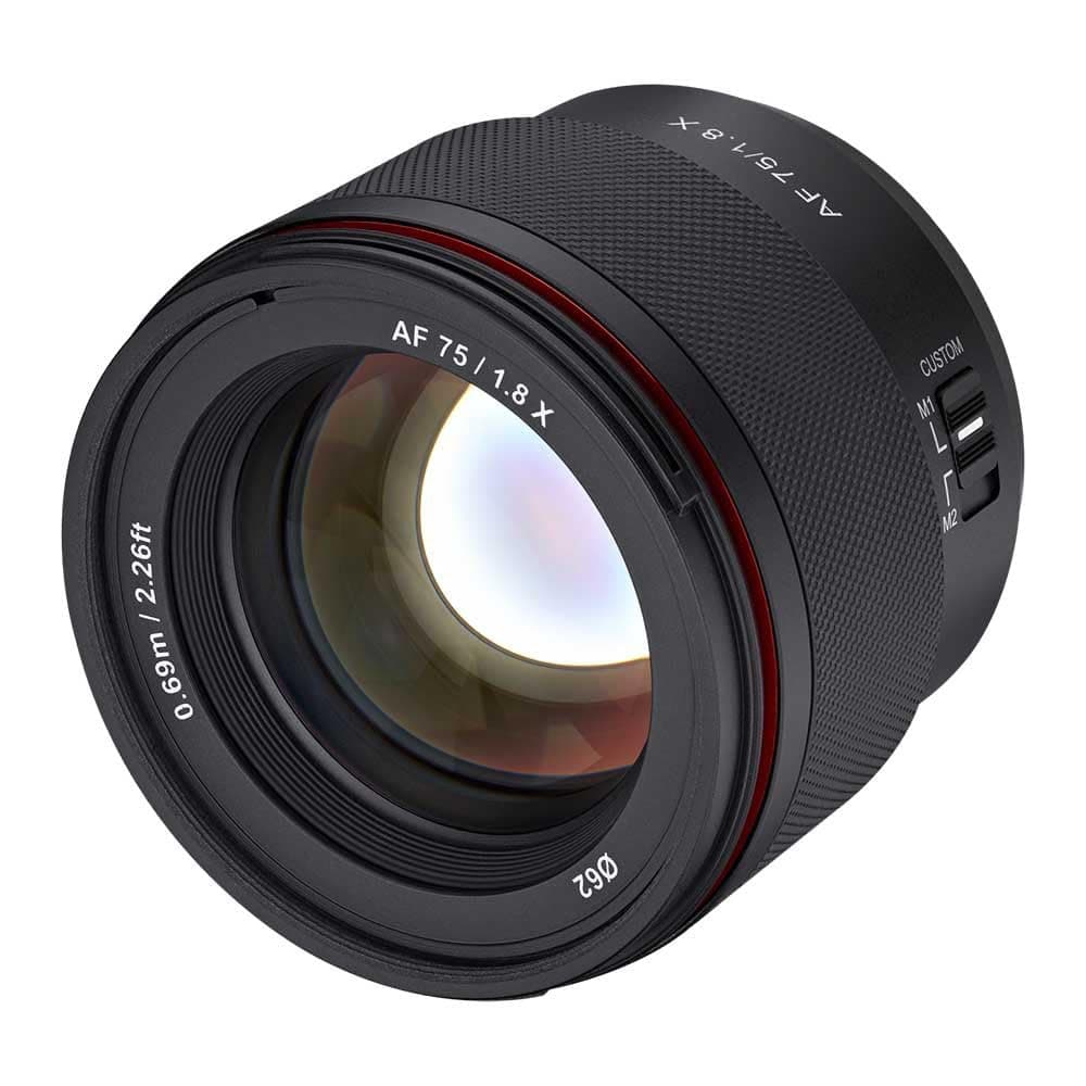 Samyang AF 75mm F1.8 para Fuji X - ligero y compacto para retrato 23371
