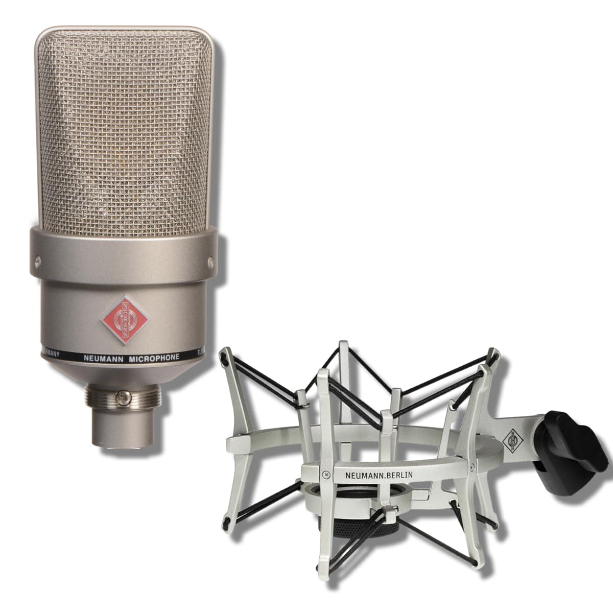 StreamEye Neumann TLM 103 Micrófono Condensador Large-Diaphragm (Nickel) con EA 4 Shockmount y paño de pulido