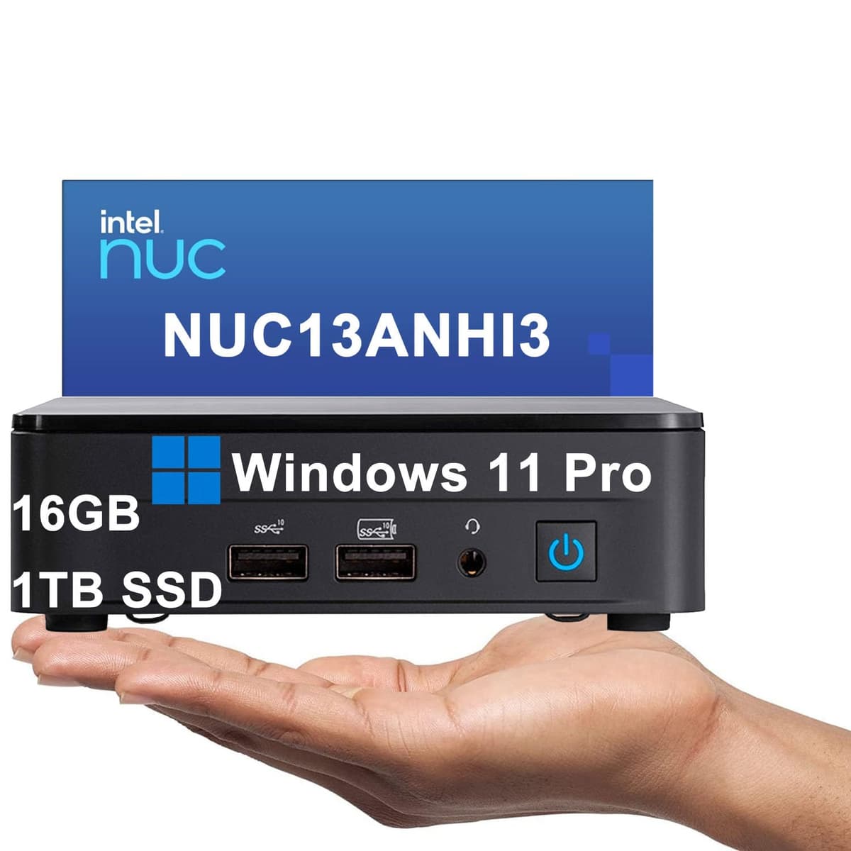 ist computers Intel NUC 13 Pro Slim Kit Mini PC (Intel i3-1315U 6 núcleos, 16GB DDR4, 1TB SSD) Booksize, soporte 4x4K, 2x Thunderbolt 4, HDMI, Wi-Fi 6E, Windows 11 Pro (NUC13ANHI3)