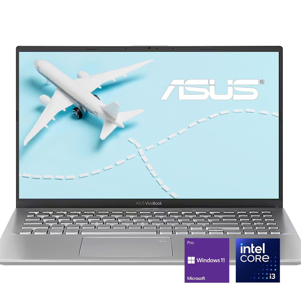 ASUS VivoBook 15 | Procesador Intel Core i3 | Ultrabook de 15.6" FHD | 20GB RAM DDR4 | 1TB SSD | Teclado retroiluminado | Sensor de huellas | Teclado antibacteriano BacGuard | Windows 11 Pro