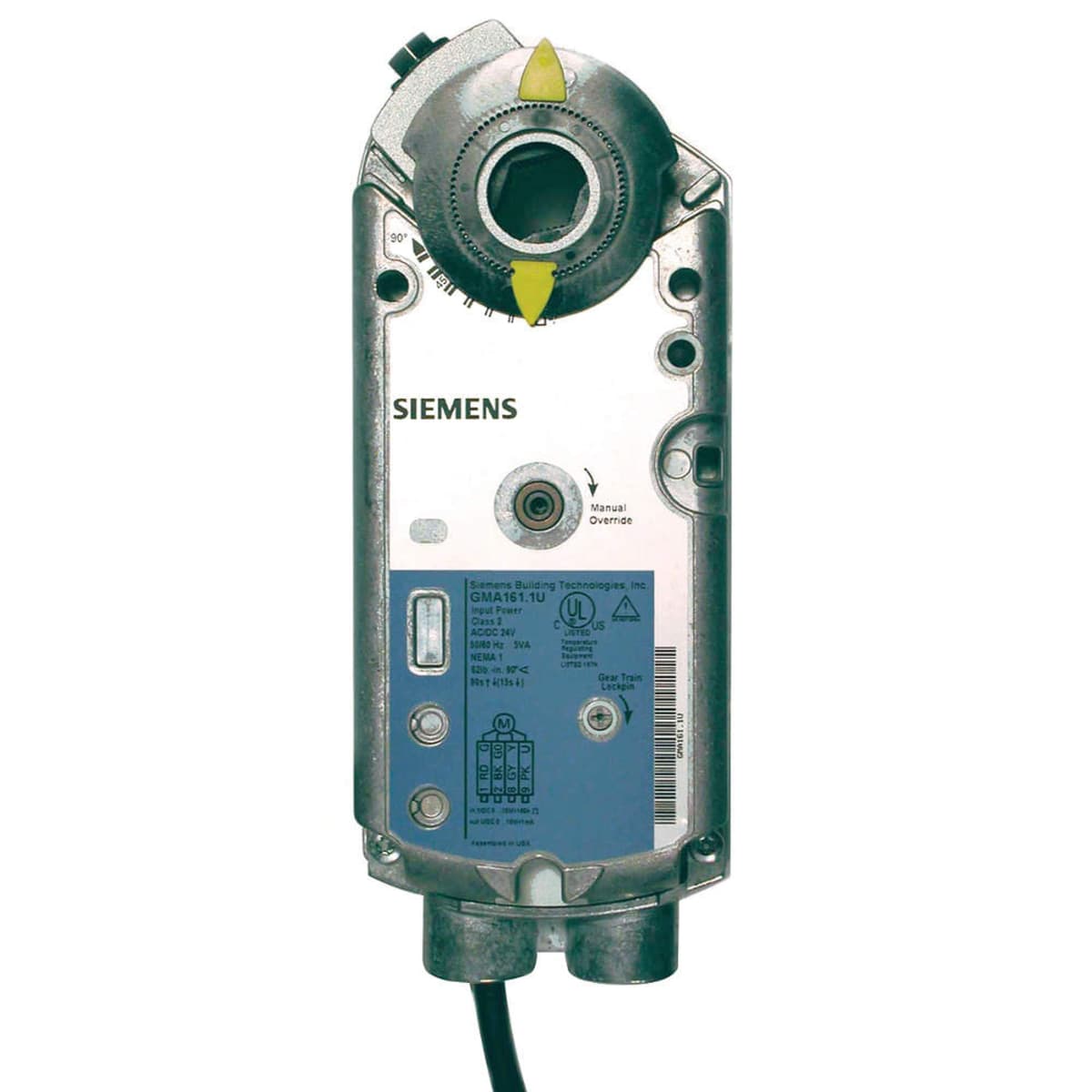 Siemens GMA126.1P Actuador rotatorio con retorno por resorte, 2 posiciones, plenum
