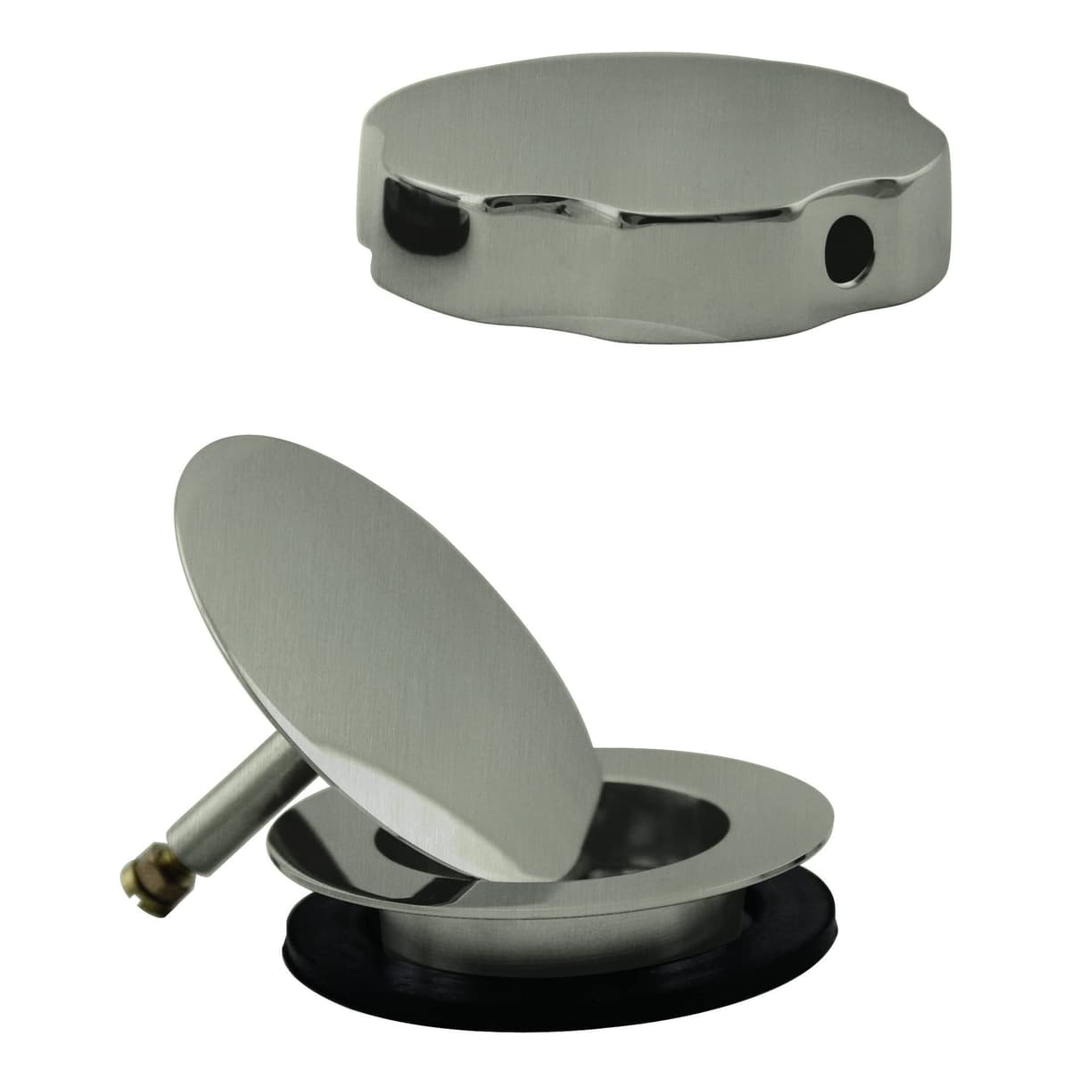 Westbrass D50TE-50-07 Repuesto estándar de 1-1/2" para embellecedor de desagüe y rebosadero de bañera con accionamiento por cable, níquel satinado (paquete de 50)