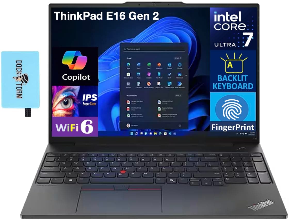 Lenovo ThinkPad E16 Gen 2 16.0" WUXGA - Intel Ultra 7 155U, 32GB DDR5, 1TB SSD, Win11 Pro 21MAS12200