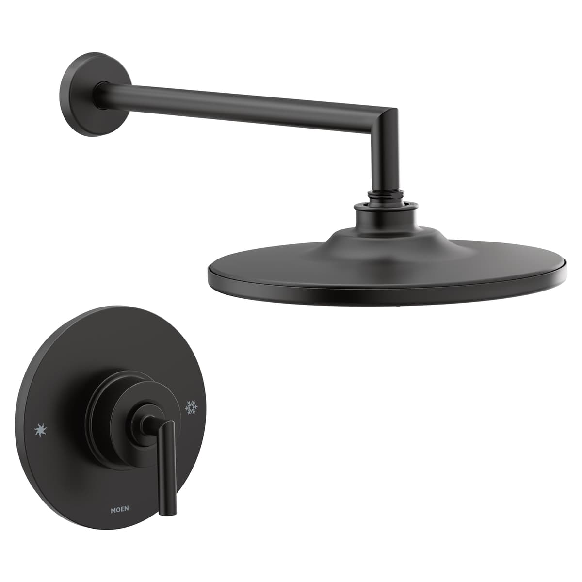 Moen TS22002EPBL Arris Posi-Temp Kit de Ducha Eco-Performance con Lluvia de 10 pulgadas, Requiere Válvula, Negro Mate