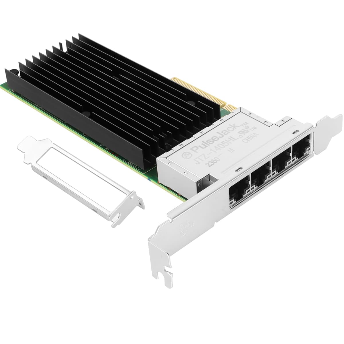 Vogzone Tarjeta de Red PCI-E 10Gb para Intel X710-T4L, 2.5GbE/5GbE/10GbE Cobre Cuádruple Puertos RJ45, con Chip Intel X710TM4, Adaptador Ethernet PCI Express 3.0 x8 10GbE Compatible con Windows/Linux/VMware VG-X710-T4L