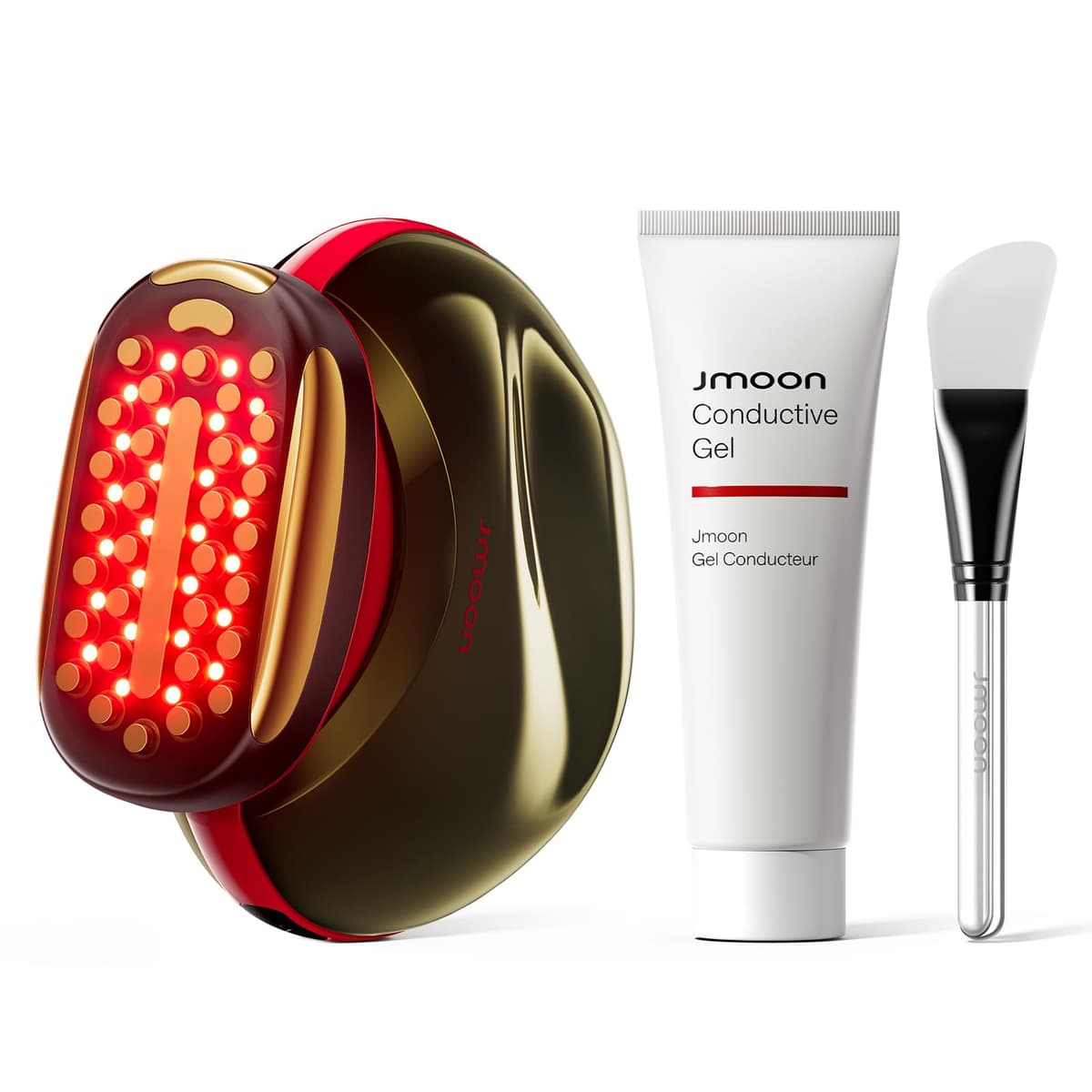 JMOON NouvelleSkin Dispositivo Facial de Tonificación con Microcorriente y Luz Roja, 4 Modos y 5 Niveles M30U PR