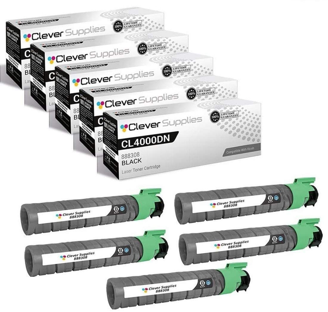 Tóner compatible Clever Supplies para Ricoh CL4000DN - 5 unidades Negro (CS-RIC-CL4000DN-5BK)