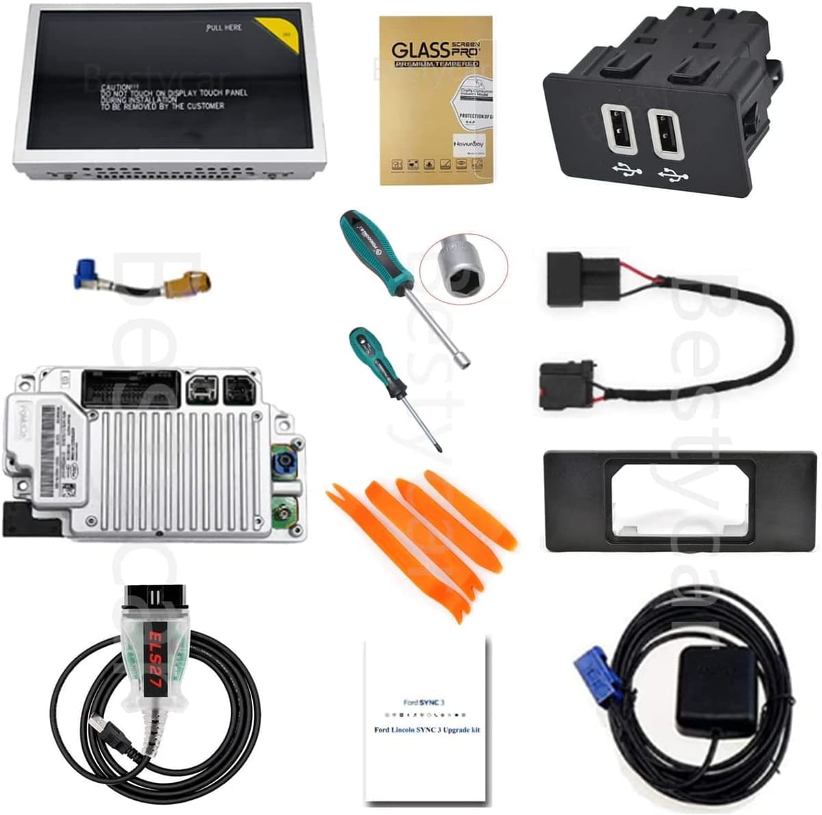 Bestycar Kit de actualización SYNC 3.4 21020 NA220 para Ford/Lincoln MyFord Touch (APIM, pantalla 8") KY-101cvz15