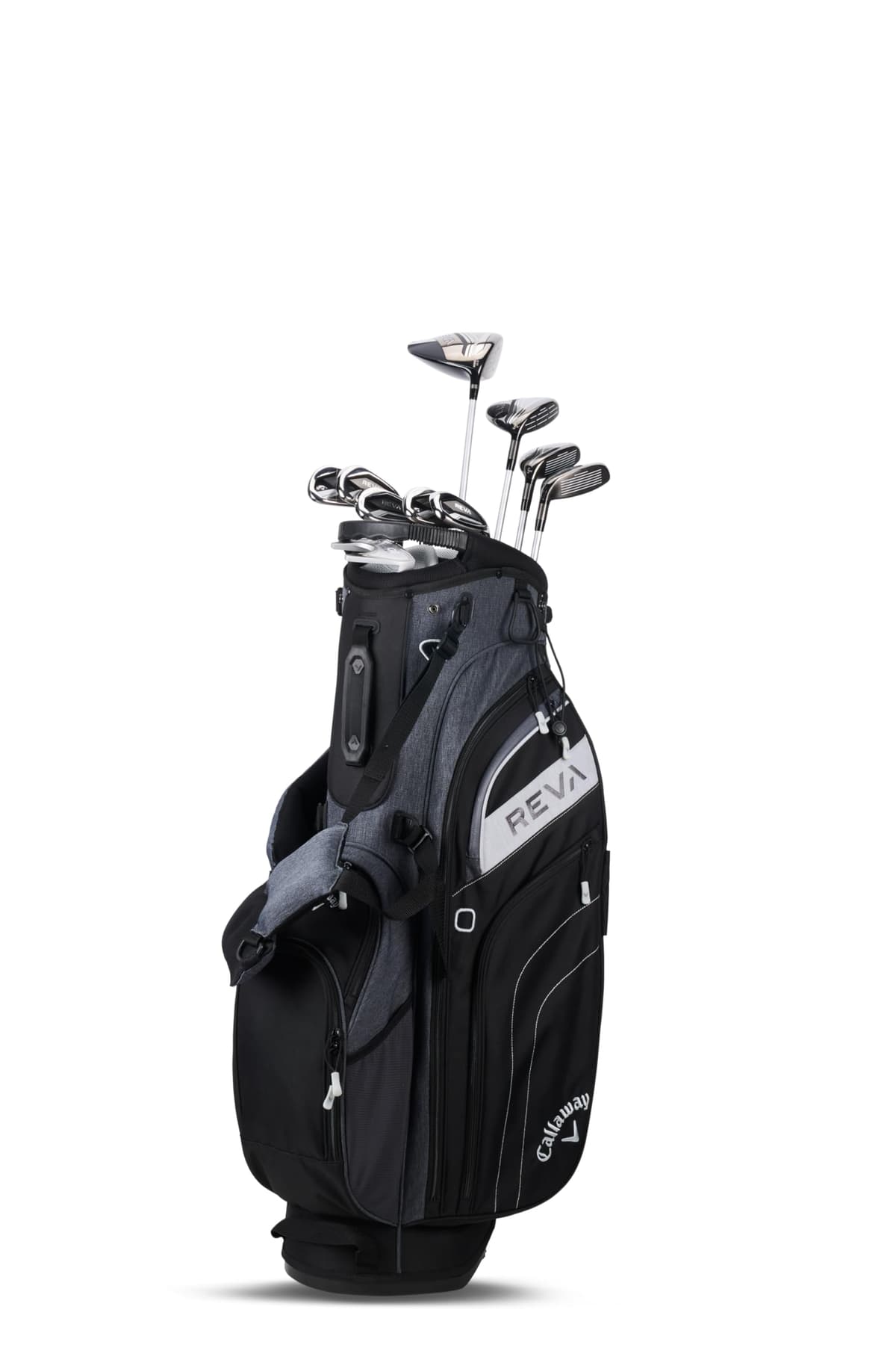 Callaway Golf Juego de Golf Completo REVA para Mujer (Derecha, 11 Piezas (Regular) Bolsa de Pie, Negro) 4PKR23181120BK