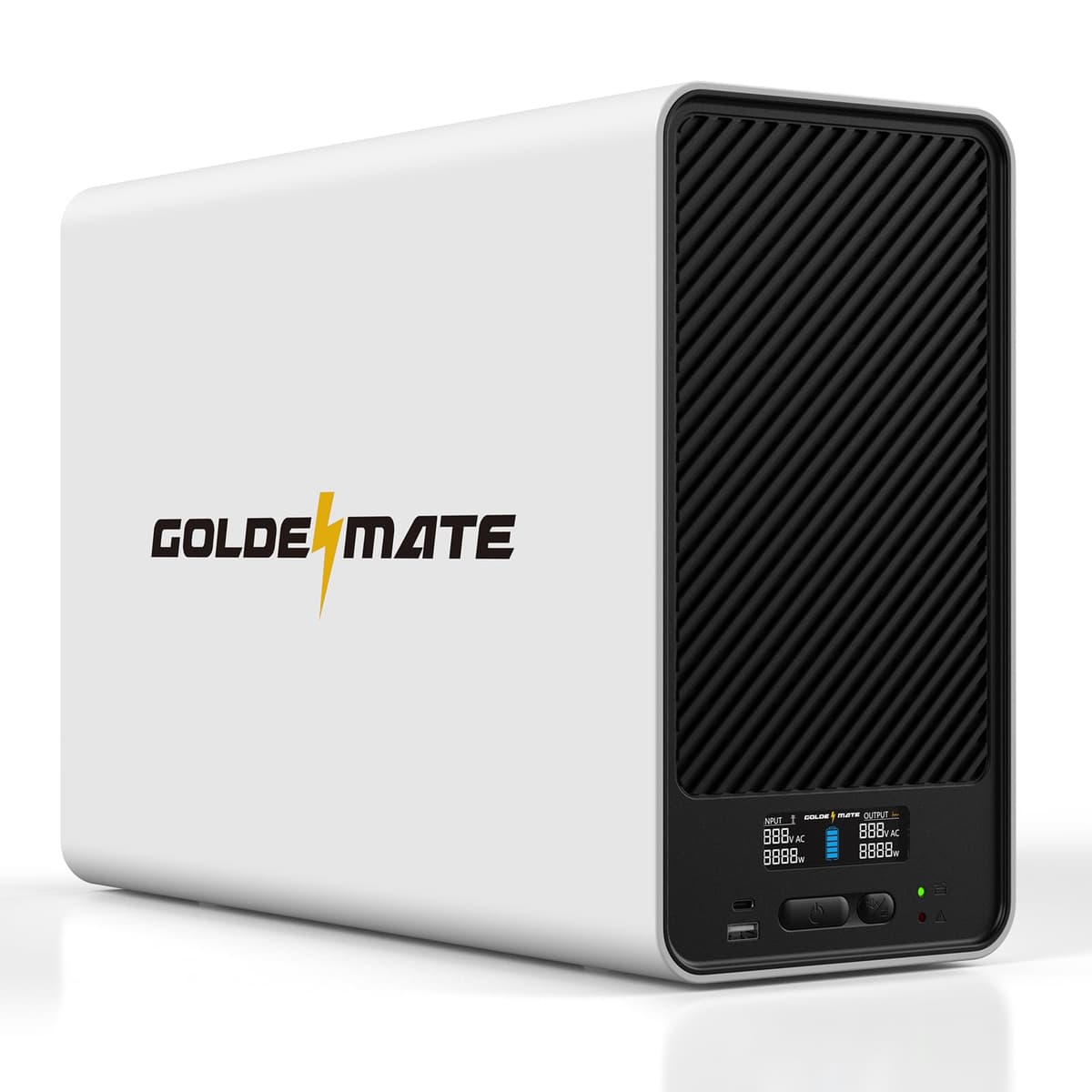 GOLDENMATE UPS de Batería de Litio 1500VA/1000W y Protector contra Sobretensiones, Fuente de Energía de Respaldo con Baterías LiFePO4 (296Wh), AVR, Sistema UPS Interactivo en Línea de Onda Senoidal, 8 Salidas, Pantalla LCD UPS 1500VA/1000W