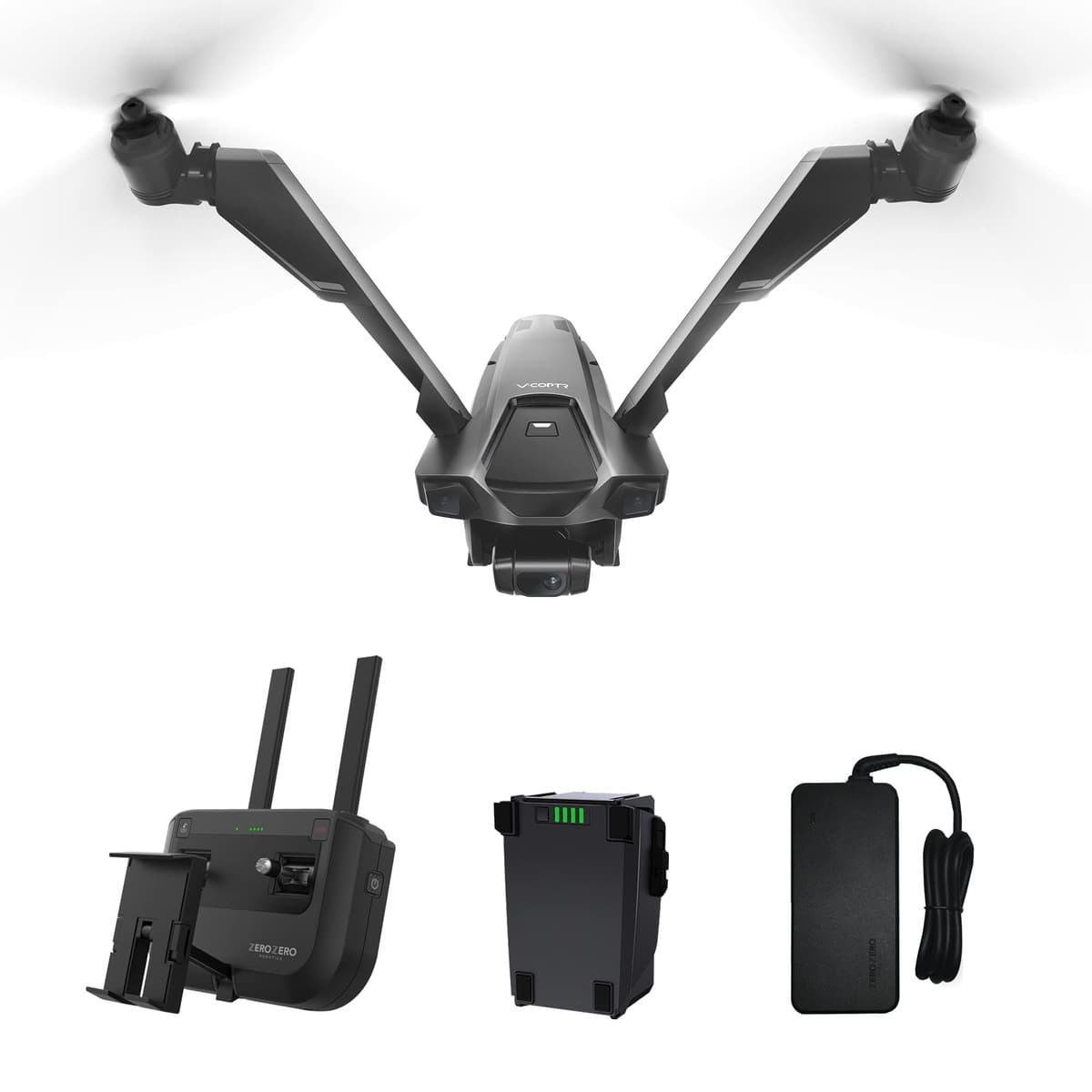 ZERO ROBOTICS V-Coptr Falcon Bi-Cóptero 4K con 50 min de vuelo, gimbal 3-ejes y evasión de obstáculos (Negro)