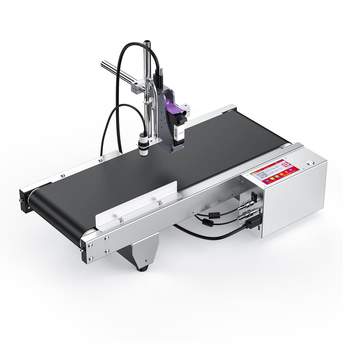 BESHENG JS740 codificadora inkjet con banda transportadora y cartucho de 42ml