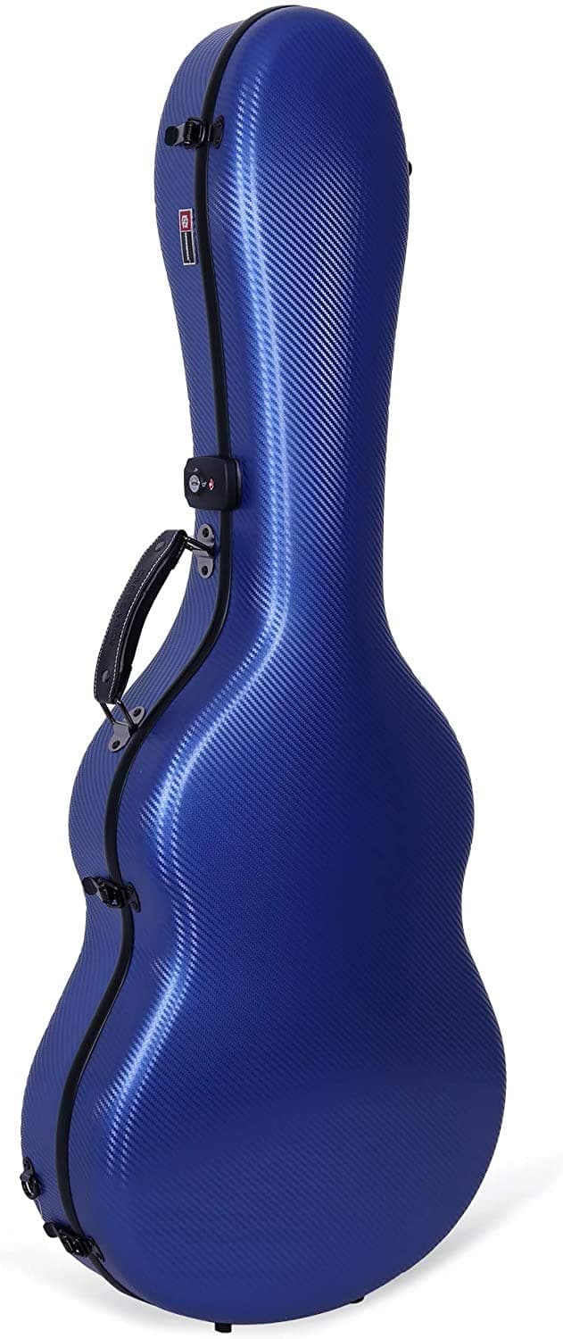 Crossrock Poly Carbon Case para Guitarra Clásica 4/4 - Estuche Flight Antirayones Azul (CRF4020CBL)