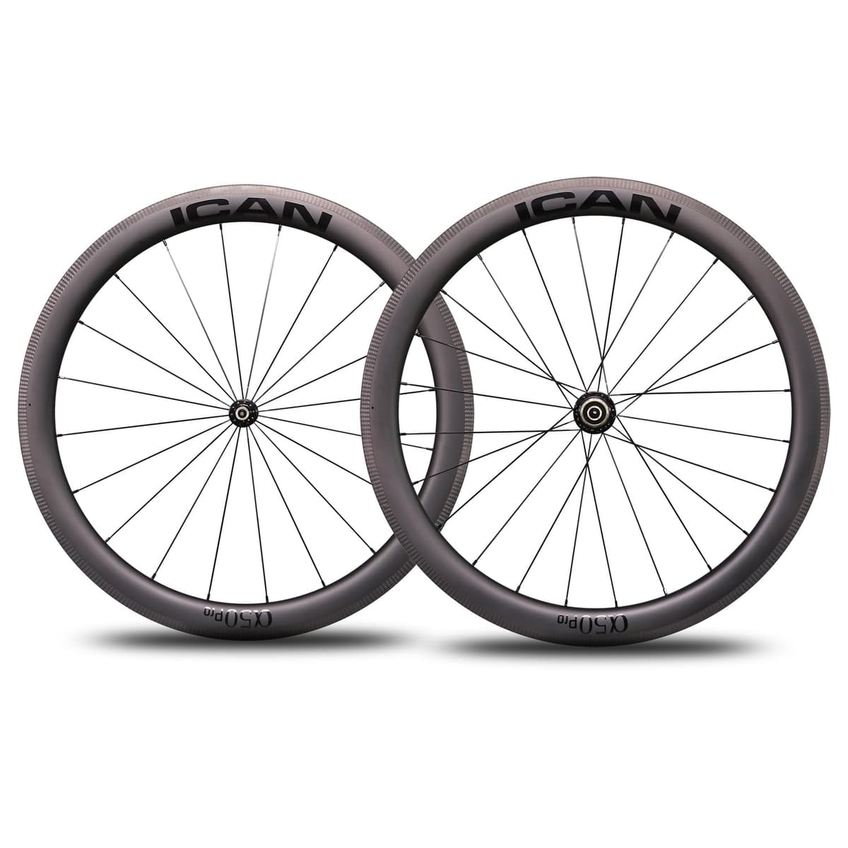 ICAN Alpha 50 Pro Juego de Ruedas Carbono 700C para Freno de Llanta WH-Alpha 50-25-291/482-PL-IC