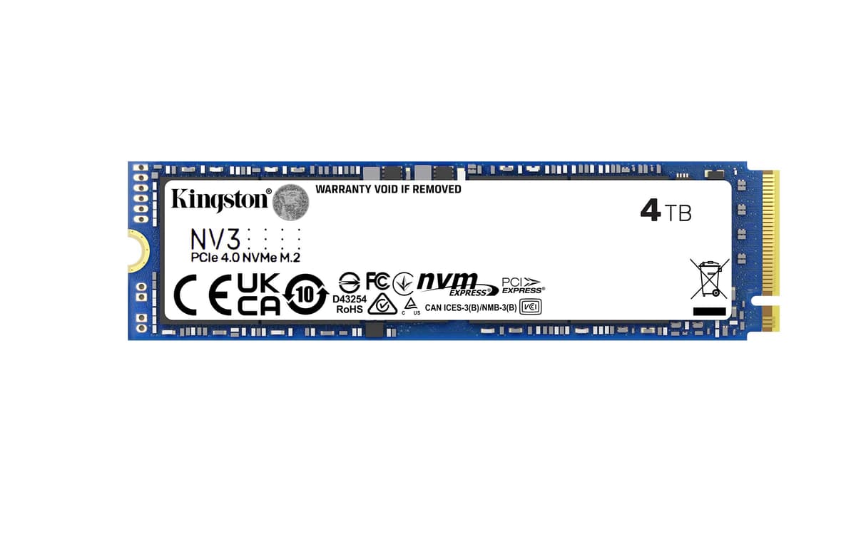 Kingston NV3 4TB M.2 2280 NVMe SSD PCIe 4.0 Gen4x4 SNV3S/4000G