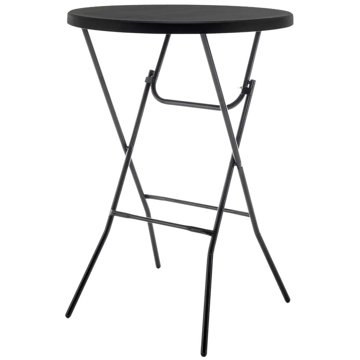 BTEXPERT Set de 10 mesas plegables altas redondas negras 32" x 43.3" 5234B-10