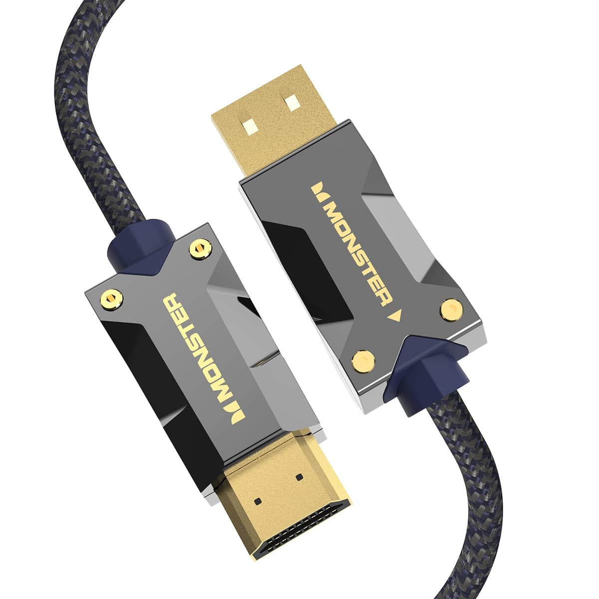 Cable Óptico Activo Monster M-Series Certificado Premium HDMI 2.1 48 Gbps con Conector de Extrusión de Aluminio, V-Grip, Chaqueta Protectora Duraflex - Soporta 8K a 60 Hz, 4K a 120 Hz, 30 m (98.4 ft) VMM20013