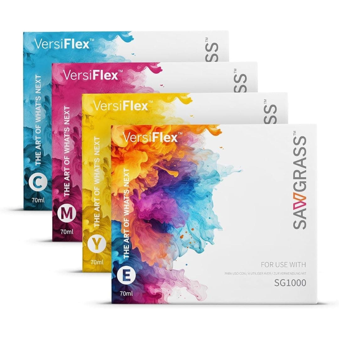 Sawgrass VersiFlex 70923 Tinta CMYE Extendida para SG1000, Soft-Touch 4 x 70ml 70923SET