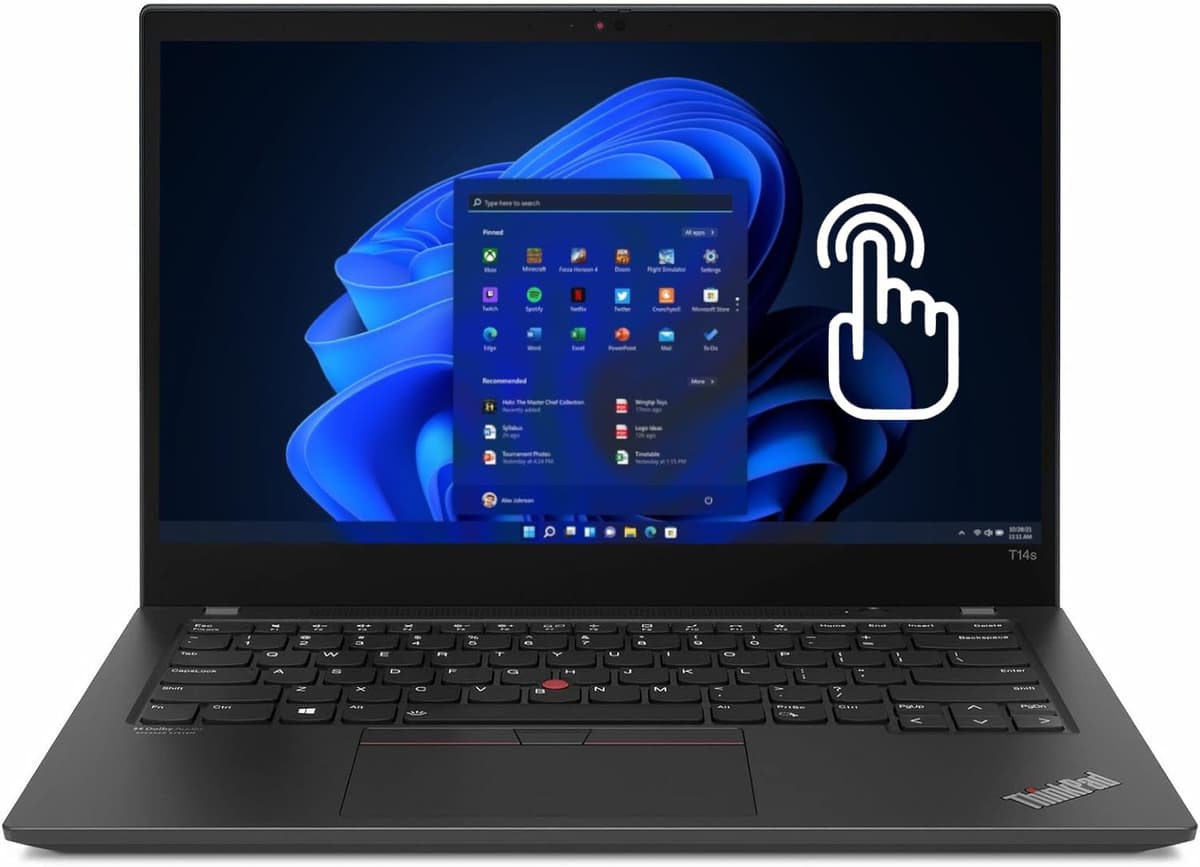Lenovo ThinkPad T14s Gen 2 14" 1920x1080 FHD Pantalla táctil, Intel Core i5-1145G7 16 GB RAM 1 TB SSD NVMe Cámara web, Teclado retroiluminado, Windows 11 Pro (Reacondicionado)