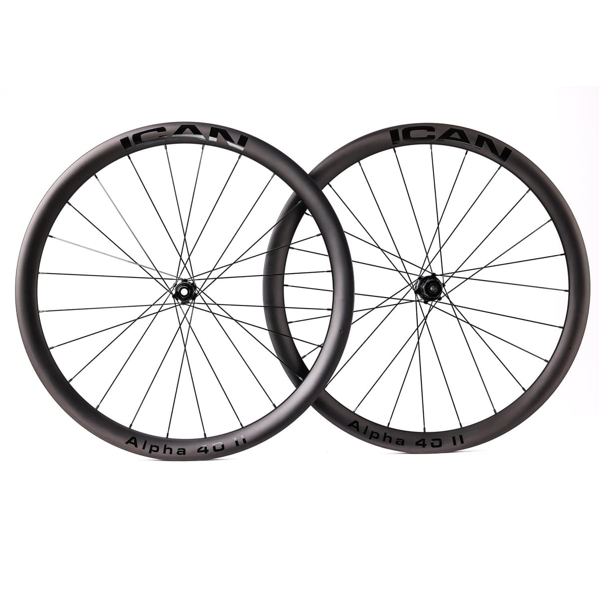 ICAN Alpha 40Ⅱ - Juego de Ruedas de Carbono 700C Disc 40mm (1390g) Alpha 40Ⅱ-Shi