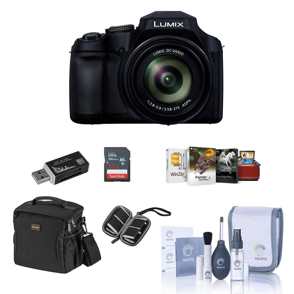 Panasonic LUMIX DC-FZ80 Cámara digital point & shoot 18.1MP con accesorio (bundle) DC-FZ80K AM