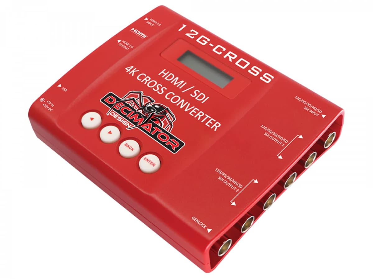 Excuty Decimator 12G-CROSS Conversor 4K HDMI/SDI con Escalado y Conversión de Frame Rate DD-12G-CROSS