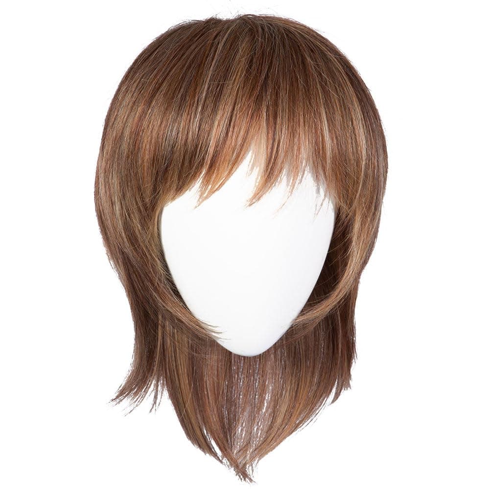 Hair u wear Peluca Raquel Welch Black Tie Chic media melena en capas con volumen sutil - RL12/16 Honey Toast, talla estándar