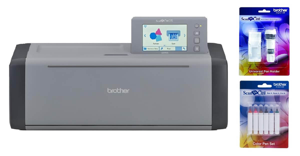 Brother ScanNCut SDX125EGY - Máquina de corte electrónica con escáner y set de plumones BND04200