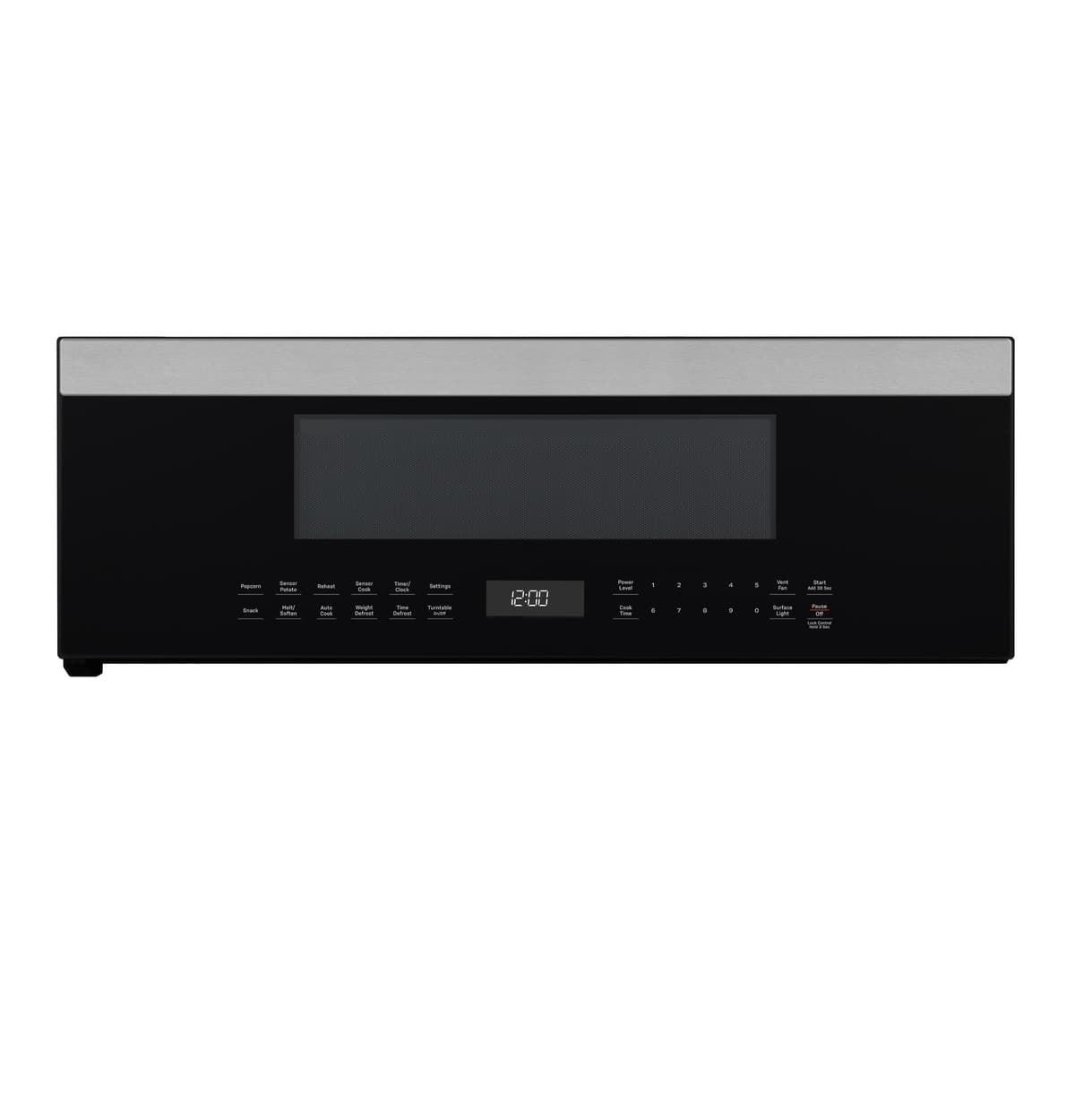Microondas GE Profile 1.2 cu. ft. para montaje sobre la estufa en Acero Inoxidable con cocción por sensor UVM9125STSS