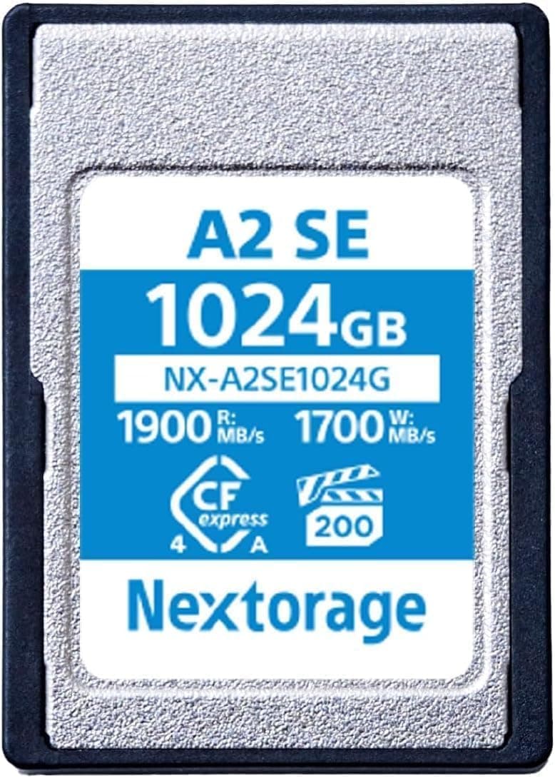 Nextorage Japan Tarjeta de Memoria CFexpress 4.0 Tipo A 1024GB VPG200 Lectura Máx. 1900MB/s Escritura Máx. 1700MB/s NX-A2SE1024G