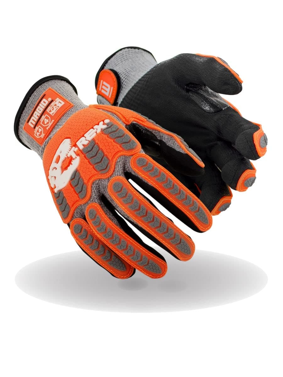 MAGID TRX443 Guantes de impacto ANSI A4 con recubrimiento de espuma nitrilo, 72 pares, Talla 13/4XL TRX443XXXXL-72