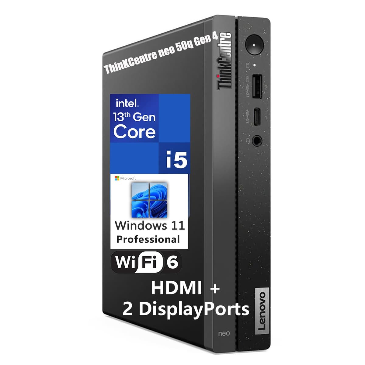 Lenovo ThinkCentre neo 50q Gen 4 Tiny 1L Desktop Empresarial i5-13420H 16GB 512GB Win 11 Pro