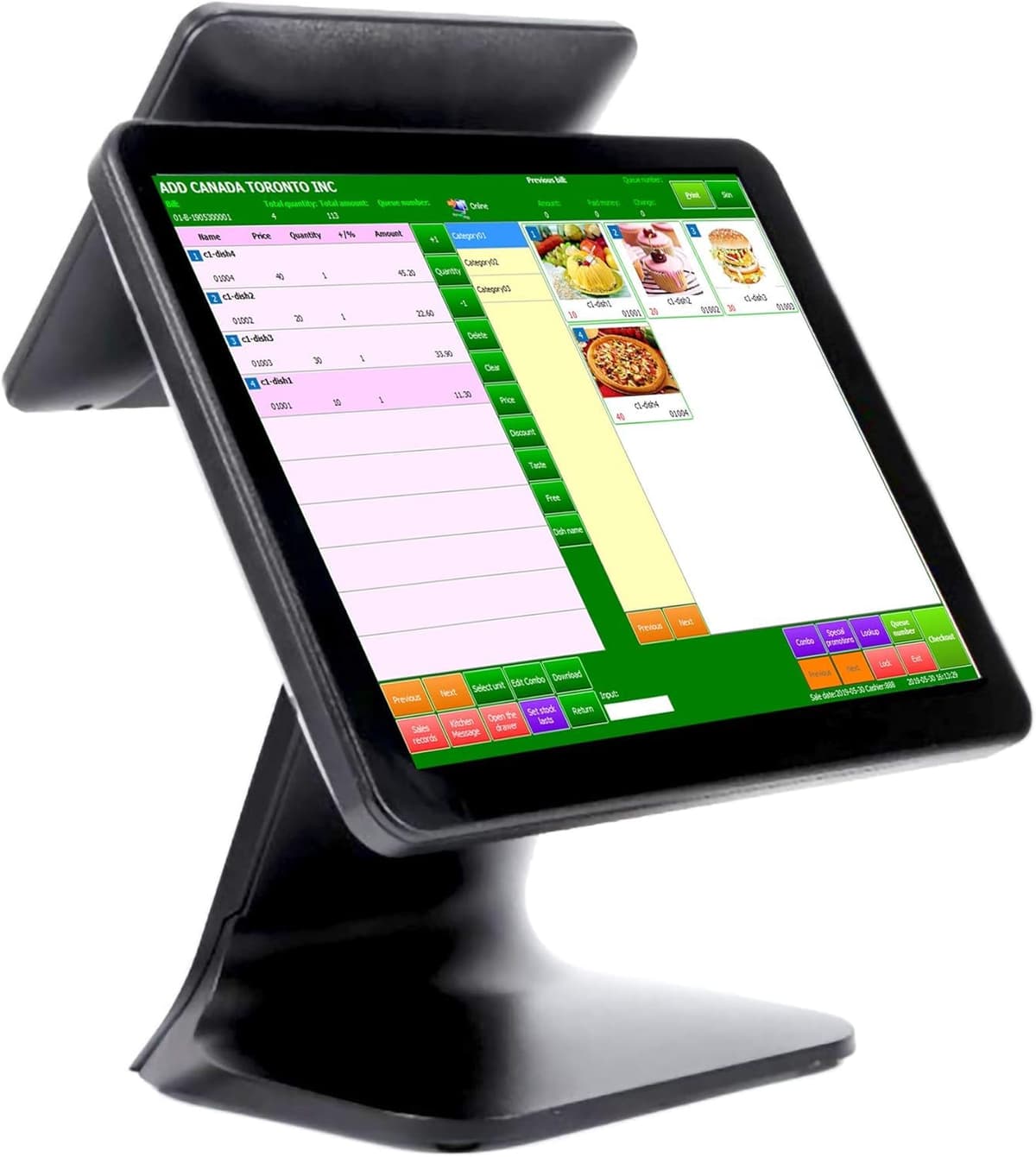 ASSUR System Caja Registradora POS con Pantalla Táctil 15" y Cliente 9.7", CPU J6412, 8GB, 128GB SSD, Windows Pro AW-99