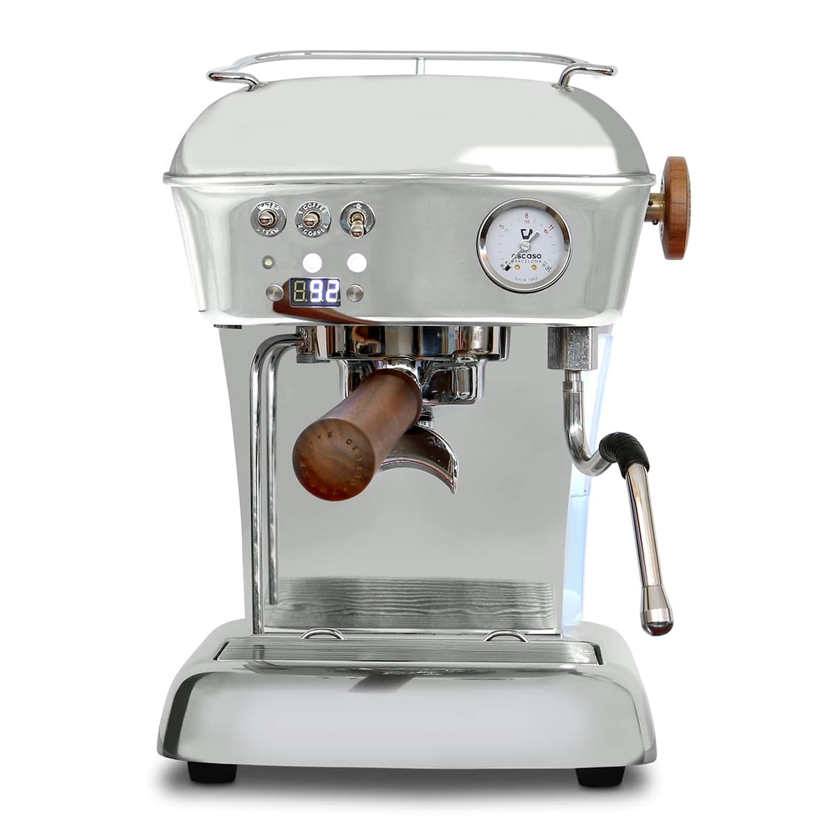 Ascaso Dream PID Máquina de espresso doméstica programable con controles volumétricos, 120V (Aluminum)