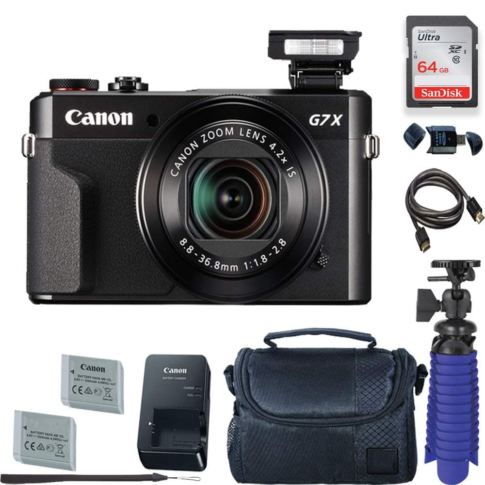 Canon PowerShot G7 X Mark II + accesorios y 64GB (Renewed) g7x-1217-cr
