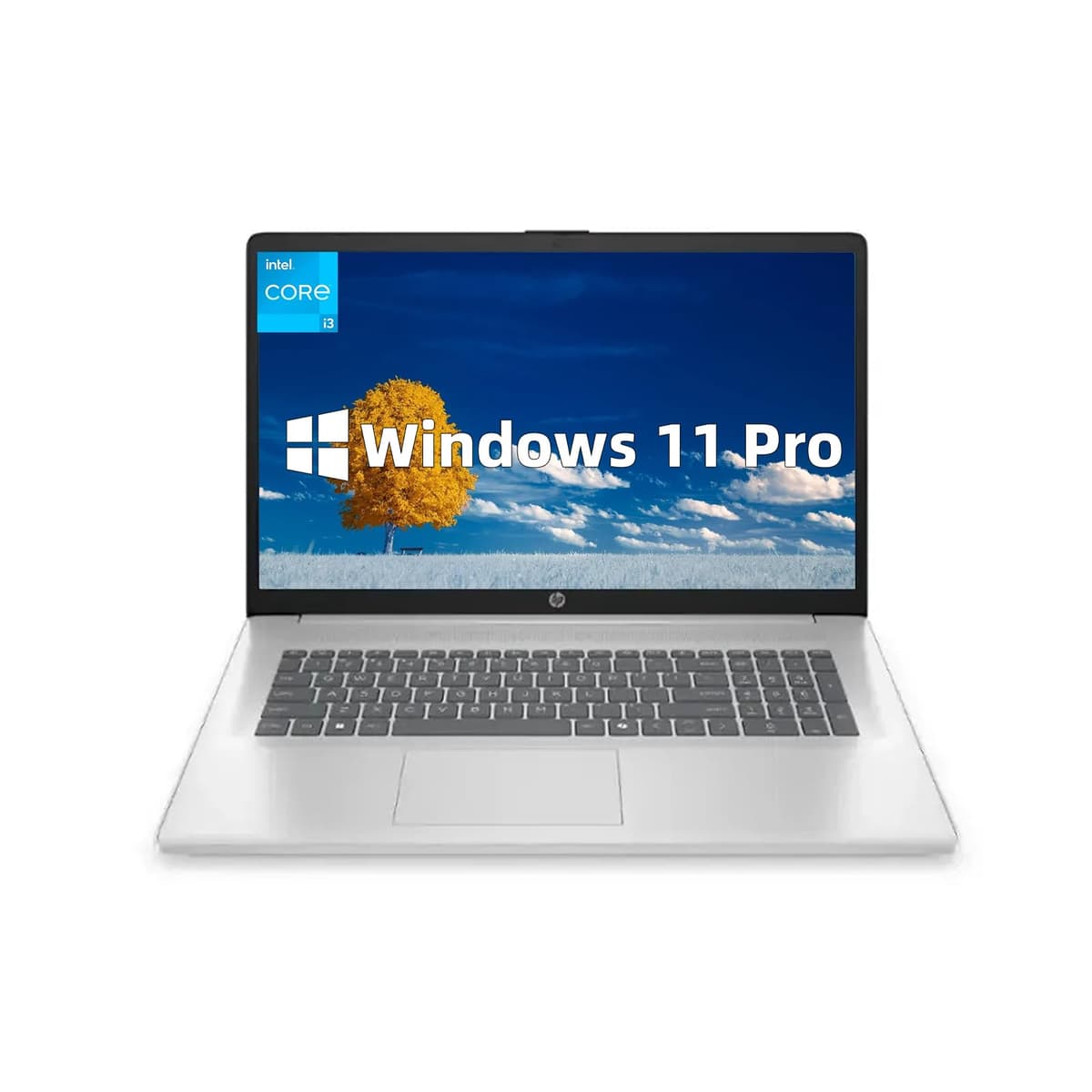 HP Flagship Laptop de 17,3" - Windows 11 Pro, Pantalla HD antirreflejo de 17,3", Intel i3-N305, Teclado numérico, Wi-Fi 6, Copilot, Carga rápida, Biseles estrechos, Plata natural (32GB RAM | 1TB SSD)