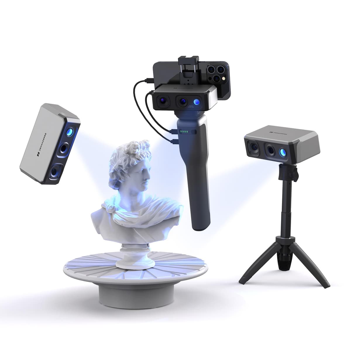 3DMakerpro Seal - Escáner 3D de alta precisión 0.01mm, cámara 24-bit, 10 FPS, compatible Win/Mac/Android/iOS 3d scanners seal