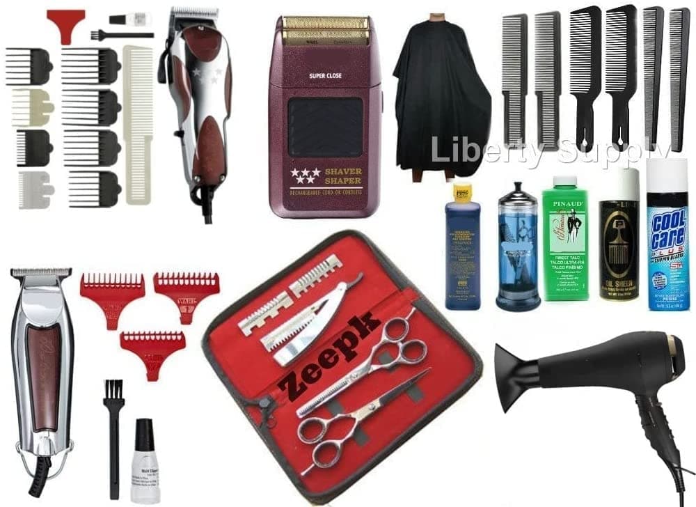 Kit de Escuela de Barbero Liberty Supply ESTÁNDAR de Milady Professional Kit de Escuela de Cosmetología/Kit de Escuela de Belleza Kit Profesional de Peluquero Kit Profesional de Estilista Todo en Uno Kit de Barbero