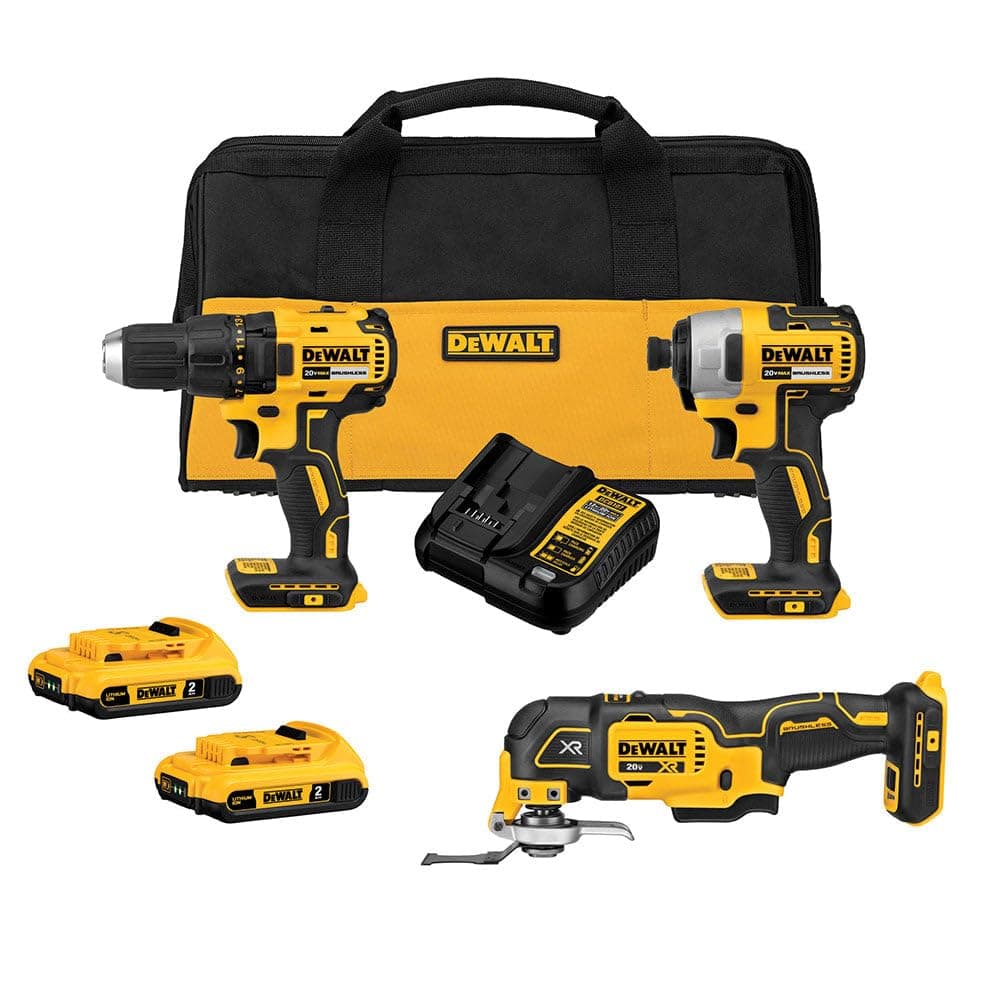DeWalt DCK379D2 Kit 3 Herramientas 20V MAX Brushless con Baterías y Bolso