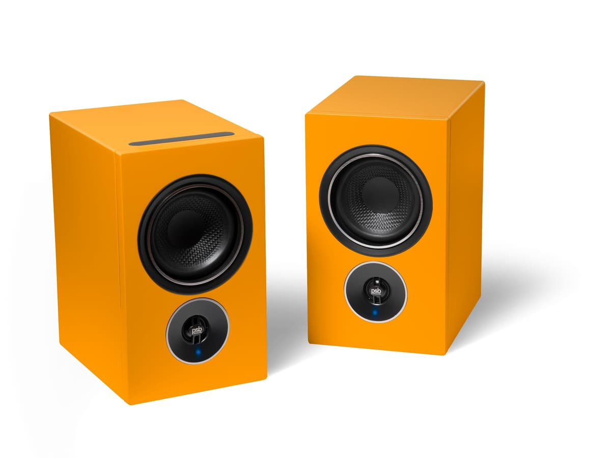 PSB Alpha iQ - Parlantes activos con BluOS (Dutch Orange)