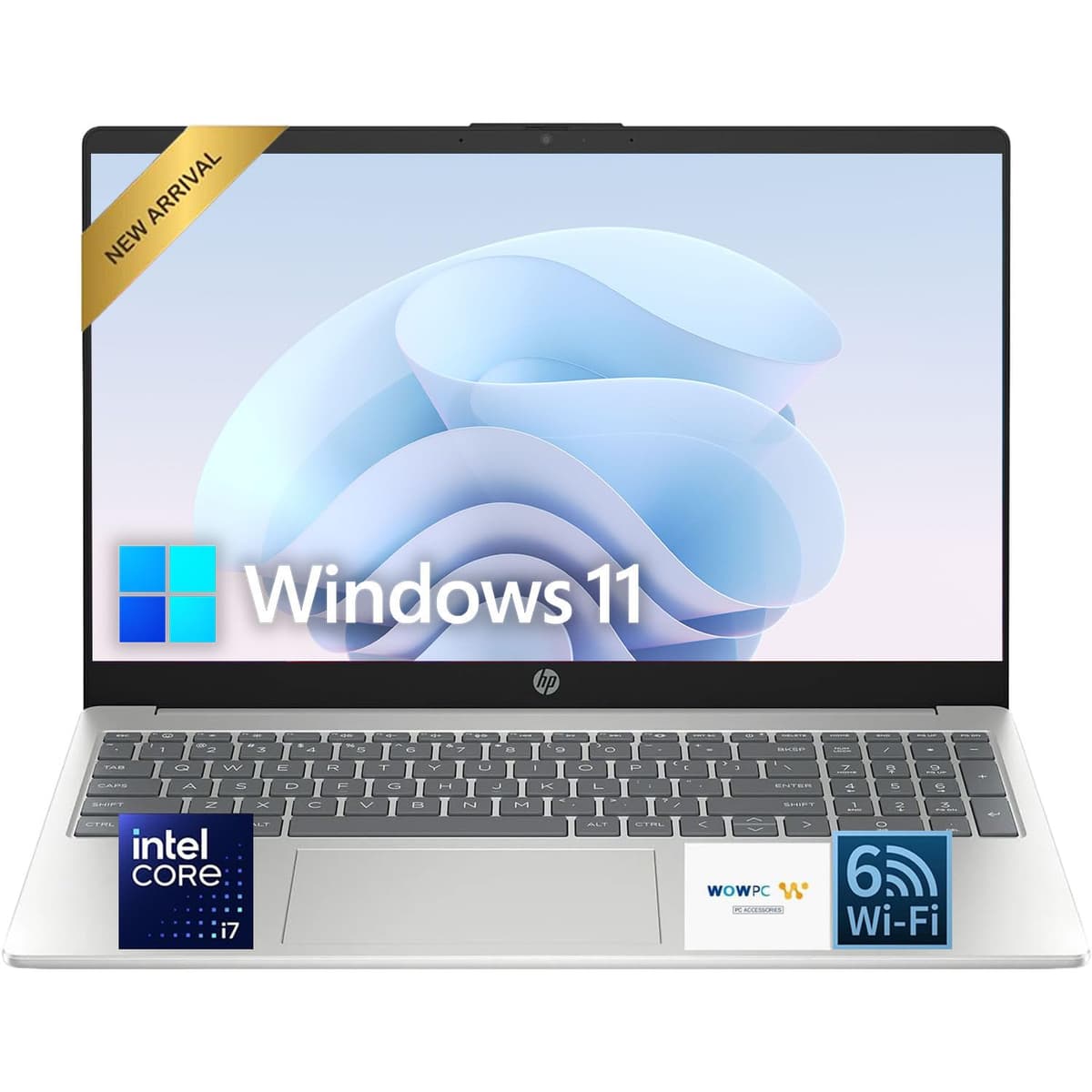 HP Pavilion 15.6" FHD Antirreflejo Laptop 16GB RAM 1TB SSD, Intel Core i7-1255U de 10 núcleos (hasta 4.7 GHz), Batería 9.5H, Cierre de webcam, Wi-Fi 6, Windows 11, HDMI, para trabajo y estudio, WOWPC USB
