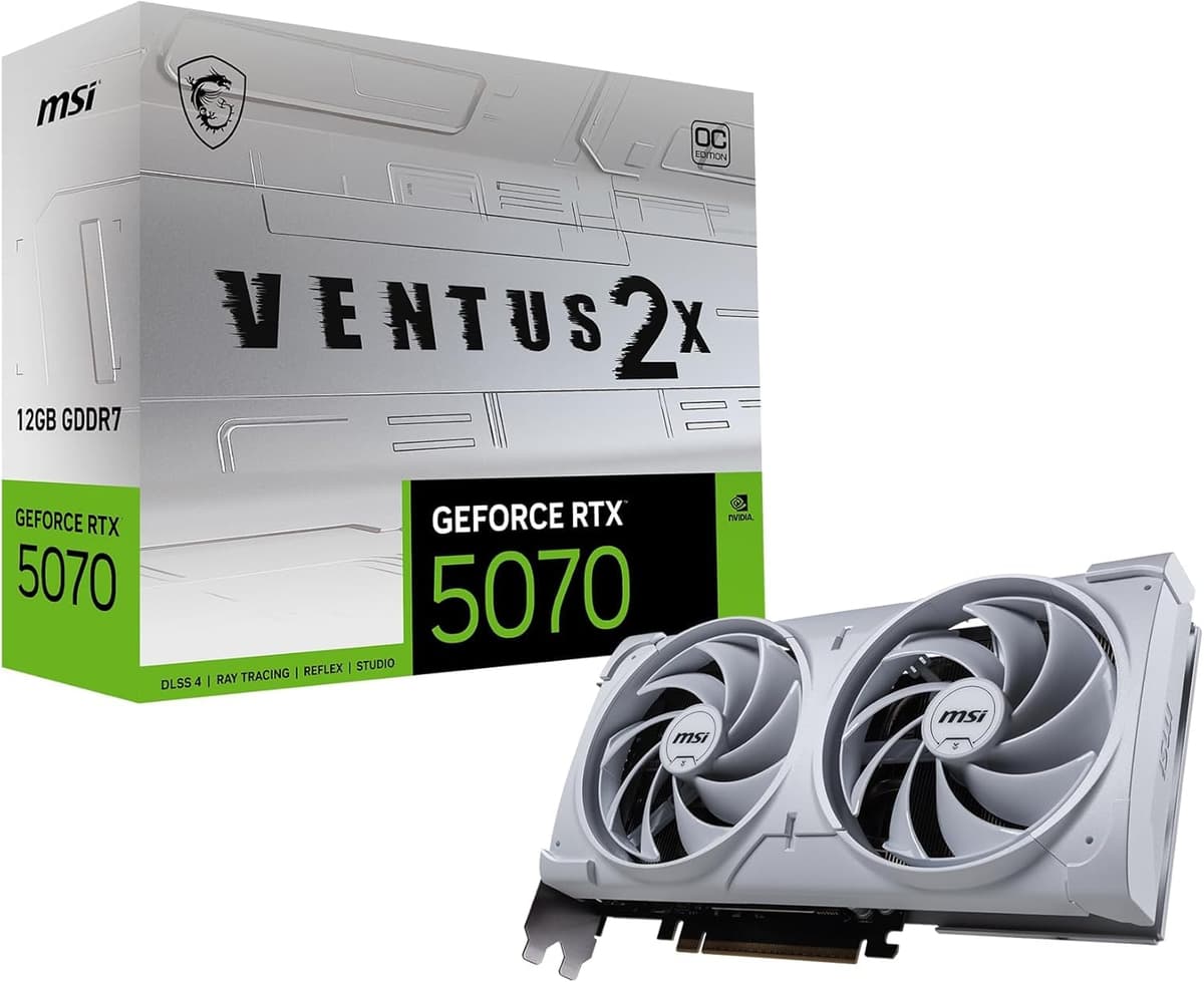 MSI GeForce RTX 5070 12G Ventus 2X OC White - 12GB GDDR7 PCIe 5.0 (V532-004R)