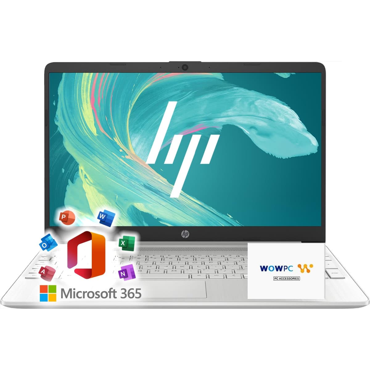 HP 15 Portátil para Escuela, Trabajo y Hogar + Microsoft Office 365, 16GB RAM, 256GB SSD, Pantalla LED FHD 15.6" 1080p, Copilot AI, Procesador Intel Rápido, HDMI, Windows 11 Pro G9