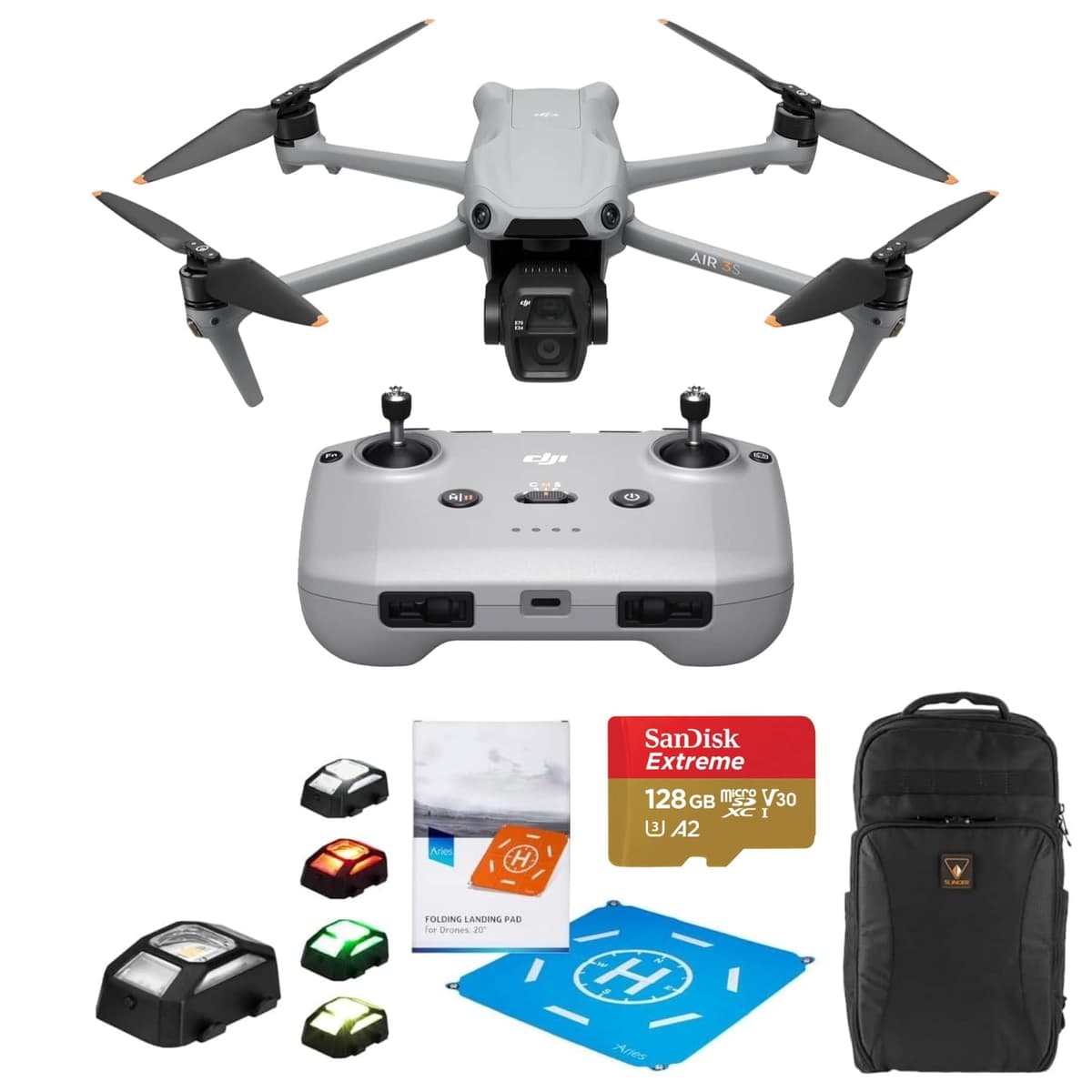 DJI Air 3S Fly More Combo con RC-N3 y 3 Baterías Dual-Camera Wide + Tele