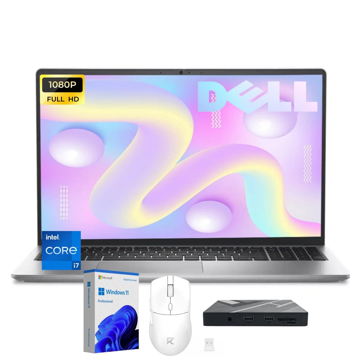 Dell Notebook 2025 para Negocios | Pantalla FHD IPS Antirreflejo 15.6" 120Hz | Intel Core i7-1355U | Windows 11 Pro | Teclado Retroiluminado | Lector de Huellas | WiFi 6 | 64GB RAM + SSD 4TB Dell 15 DC15250